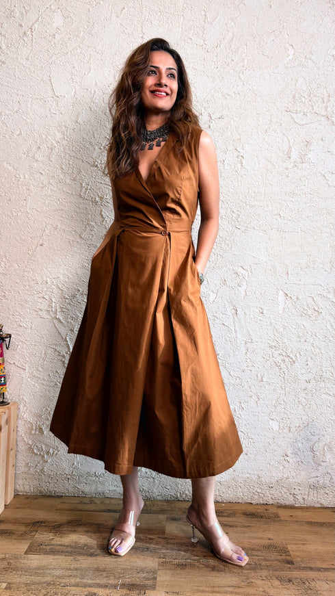 Chocolate Muse Wrap One Piece